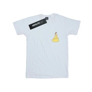 Disney Princess Womens/Ladies Belle Chest Cotton Boyfriend T-Shirt / White